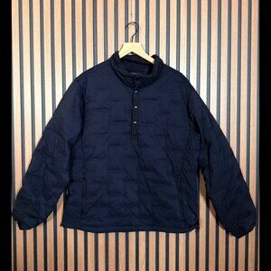 Proof Puffer Jacket XL Men’s Black Down Nylon Stretch Henley Button Snap